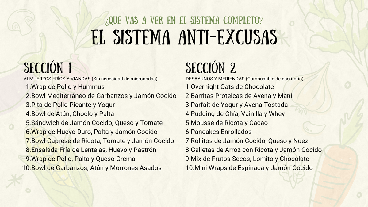 El Sistema Anti-Excusas — Demo Gratis (5 de 40 Recetas Proteicas de 10 Minutos)