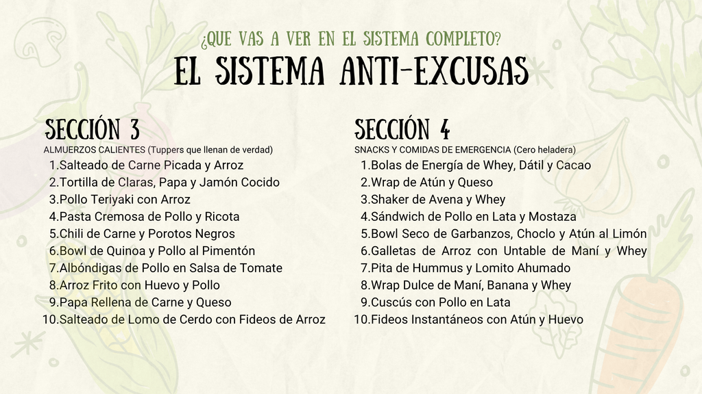 El Sistema Anti-Excusas — Demo Gratis (5 de 40 Recetas Proteicas de 10 Minutos)